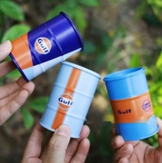 Mini żelazny pojemnik dekoracyjny Gulf Oil do biurka i domu