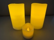 Świece LED zestaw 3 sztuki