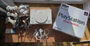 Playstation 1 PSX NTSC JAP pudełko, 3 pady, 3 karty pamięci, przewód RGB