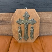 Stary  zabytkowy KRZYŻ drewniany KRUCYFIKS Chrystus ukrzyżowany