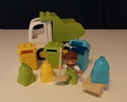 Używany Zestaw LEGO Duplo 10945 - Śmieciarka i recykling
