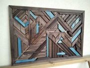 Obraz 3D mozaika przestrzenna z drewna 77x53 cm wyprzedaż