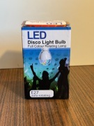 Żarówka LED Disco E27 – Pełnokolorowa Rotacyjna Lampa Imprezowa