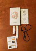 Smart watch srebrny ( z opcją białej bransoletki), unisex, nowy bez metki