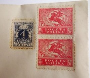 2 X 6 MAREK POLSKICH , 1 X 4 MARKI POLSKIE - DOPŁATA - 1920 - 21