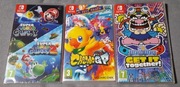 4 gry Switch - Super Mario Galaxy 1 i 2, WarioWare, Chocobo GP - nowe