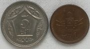 Pakistan 1 i 5 rupees 2003, KM#62 i 65