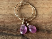 Kolczyki złote z rubinami