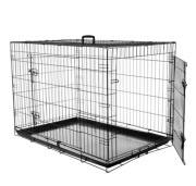DUŻA KLATKA KENELOWA KOJEC METALOWA DLA PSA TRANSPORTER 124x76cm RASA DUŻA