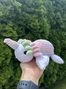 Ręcznie robiony żółw - jednorożec - 19 cm