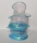 Wstążka błyszcząca szeroka 4 cm mieniąca syrenka kokardy bukiety