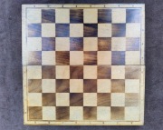 Szachownica drewniana 34x34 cm PRL retro vintage