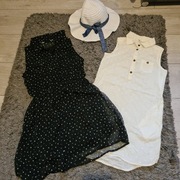 PAKA ubrań dla dziewczynki 122/128 7/8 lat 23 sztuki