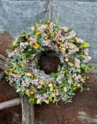 Wianek naturalny wiosenny ekologiczny wianek na drzwi prezent 