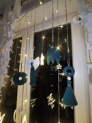 Ozdoby świąteczne do okna na drzewko 4 szt.