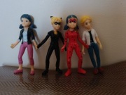 Miraculous – Zestaw Figurki Marinette, Biedronka, Czarny Kot i Adrien