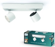 Philips Star WarmGlow 2x4,5W, 2200K-2700K, biała lampa punktowa LED