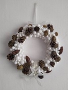 WISZĄCA DEKORACJA WIANEK STROIK SZYSZKI ŚWIĘTA