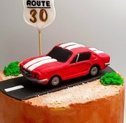 Figurka z masy cukrowej Samochód Auto Ford Mustang topper na tort