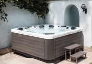 Wanna Jacuzzi z hydromasażem 5 osób LavaSpa 220x220cm 60dysz 3pompy Balboa