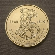 2 zł 1996 rok Zygmunt II August - lakierowane