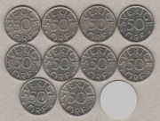Szwecja 50 ore 1977-1990 na sztuki