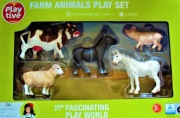  Figurki Koń Krowa Owca Osioł Farma Zwierzęta 