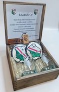 DREWNIANA SKRZYNKA PREZENTOWA LEGIA WARSZAWA - PERSONALIZOWANY PREZENT