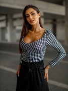 Bluzka HERMS w Pepitkę L