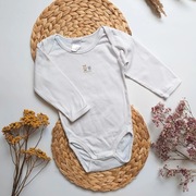 Body białe bawełniane długi rękaw 86 92 bawełna misie sunday