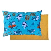 Poszewka 60x40 cm Rekiny Ryby - Bawełna