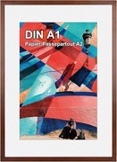 HOHIYO Drewniana rama A1 (59,4 x 84,1 cm) z akrylowym szkłem