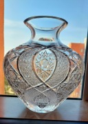 Piękny, wazon, kryształowy PRL. 