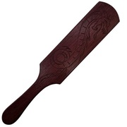 Packa BDSM wykonana z drewna amarantowego. Motyw smoka azjatyckiego.