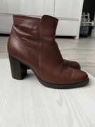 Brązowe skórzane ocieplane botki Acord Lavorazione Artigiana 39