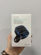 TRANSMITER BLUETOOTH FM SAMOCHODOWY T25 ŁADOWARKA 2 PORTY USB