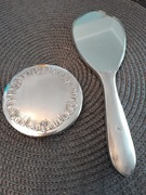 Srebrna puderniczka i lusterko 