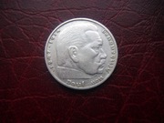 MONETA Niemcy - III Rzesza - 2 Marki 1937 r. HINDENBURG  - Srebro