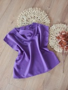 diy retro vintage fioletowa purpurowa bluzka z krótkim  rękawem 40L 38M