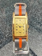 Zegarek mechaniczny ORMO Vintage Złocony 40 Mikron Koperta Banan