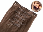 Włosy Naturalne Clip in Bezszwowe 110g 53cm