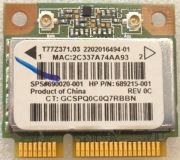 Karta Wi-Fi WLAN Bluetooth HP 250 G3 RT3290 690020-001