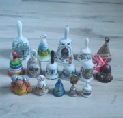Dzwoneczki kolekcjonerskie 16 dzwoneczków polskich i zagranicznych