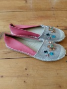 espadryle 38 z kryształkami