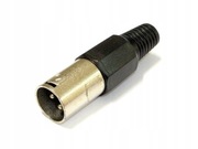 Wtyk XLR 3 Pin na kabel z odgiętką