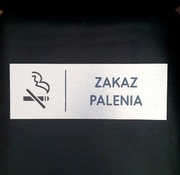 Tabliczka ZAKAZ PALENIA 10x30cm. Nowa