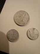 20 groszy 1980 i 2 x 1 grosz 1949 monety PRL moneta 