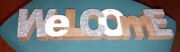 Ozdobny napis drewniany Welcome 