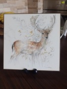 obraz na drewnie- jeleń