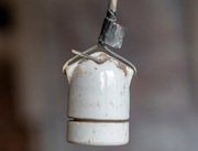 Stara oprawka porcelanowa E27 gwint do żarówki PRL